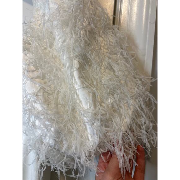 Anthropologie NWT BHLDN Nellie Ivory Square Neck Mini Dress XL Removable Sleeves - Picture 11 of 12